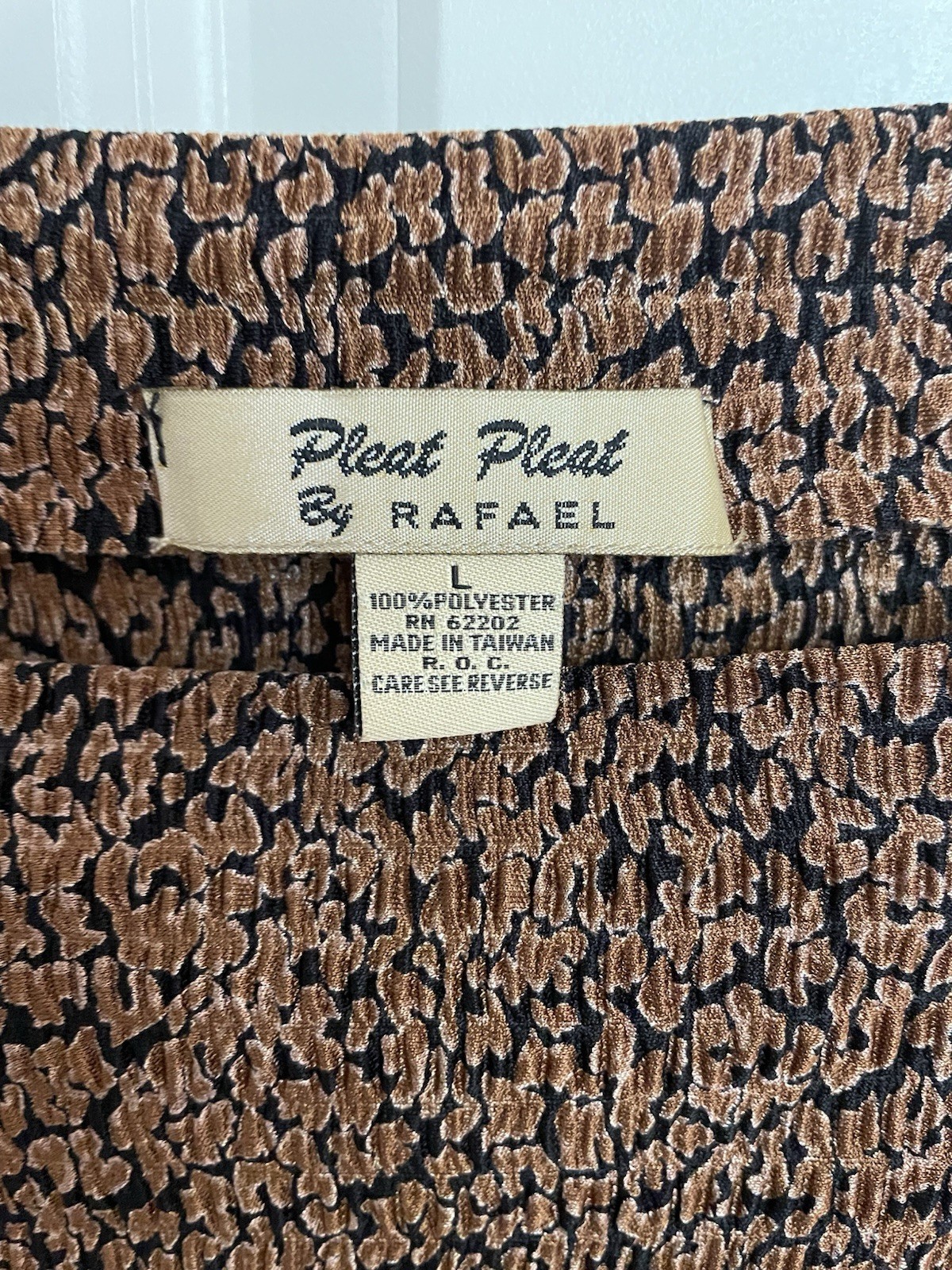 VTG y2k Pleat Pleat Rafael L Square Neck Retro Sleeveless Blouse Zebra Safari