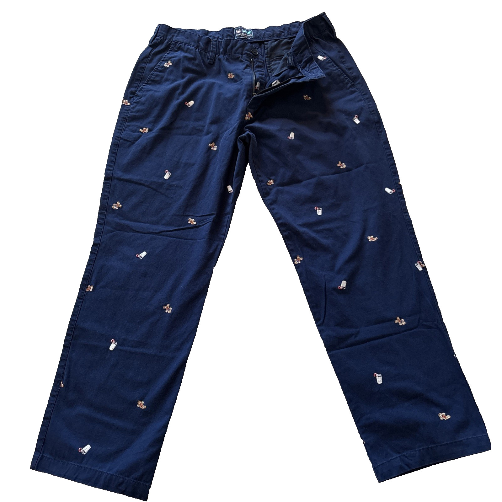Charleston Threads Cookies Milk Pants 35×29 Navy Embroidery Gingerbread Ivy Prep