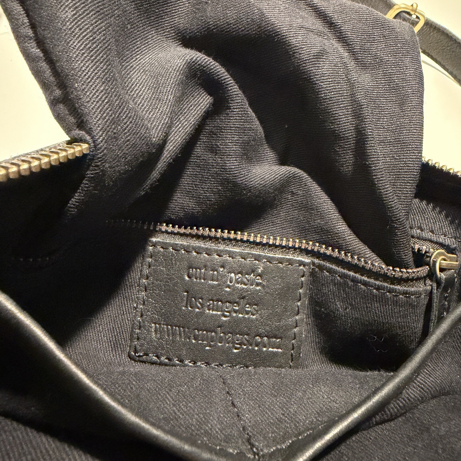 Black Moon Bag Woven Leather Handbag Cut N’ Paste Los Angeles