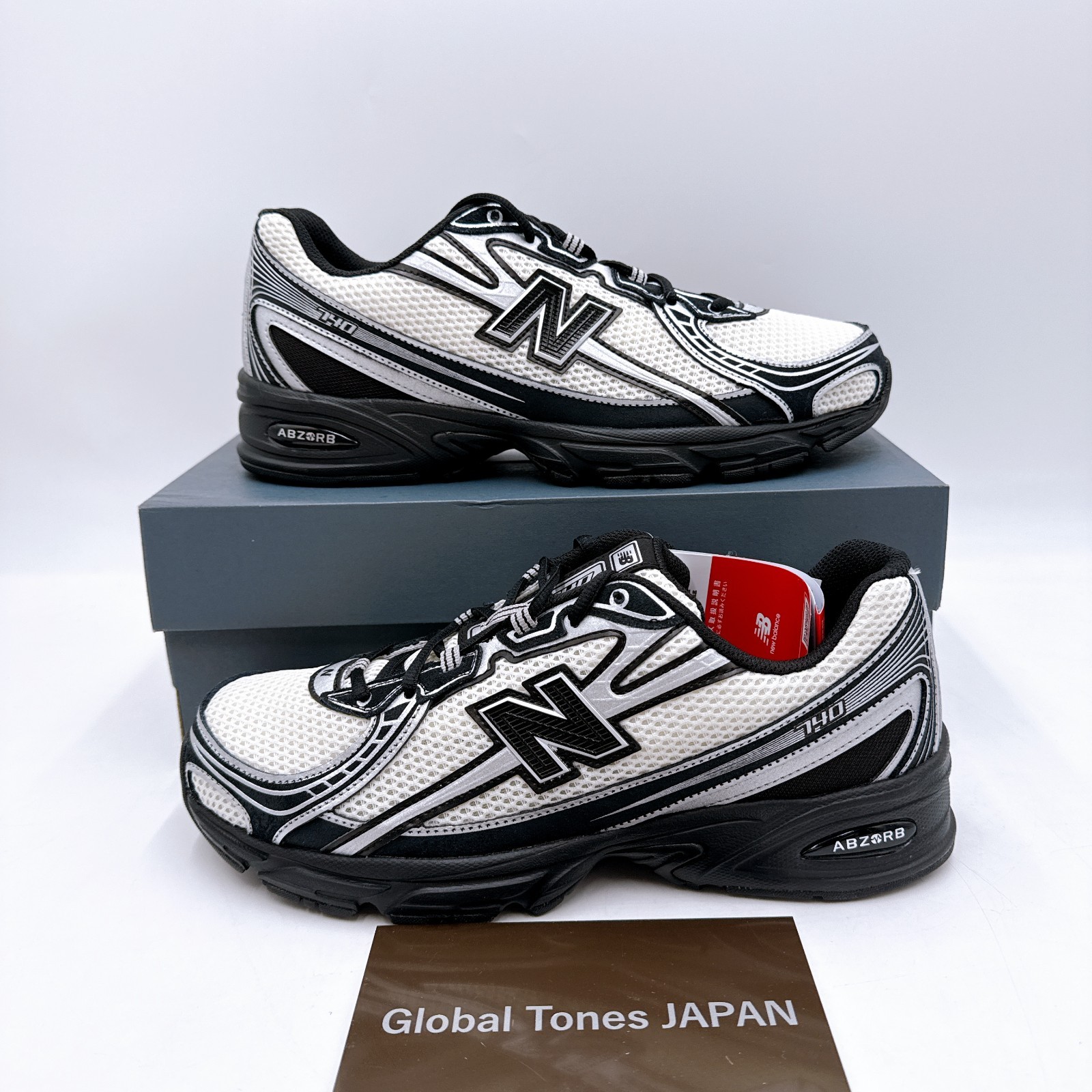 New Balance 740 BLACK with ANGORA and SILVER METALLIC U7407XT Men’s US 4-12