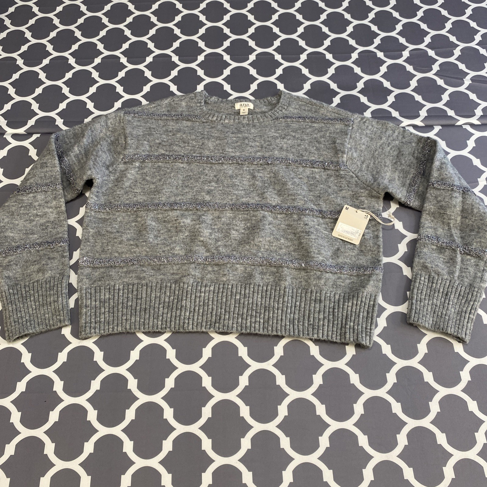 NWT Women’s a.n.a. Silver & Gray Sweater Size M