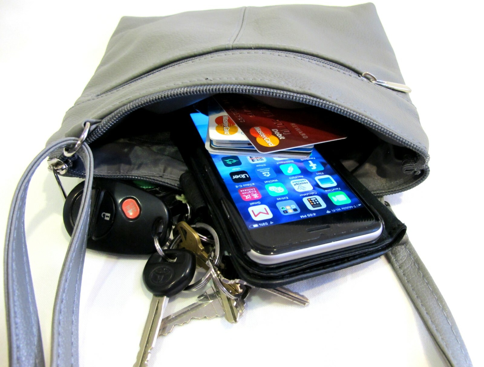 Genuine Leather Every Day Purse Shoulder or Cross Body Slim Light Weight & Soft