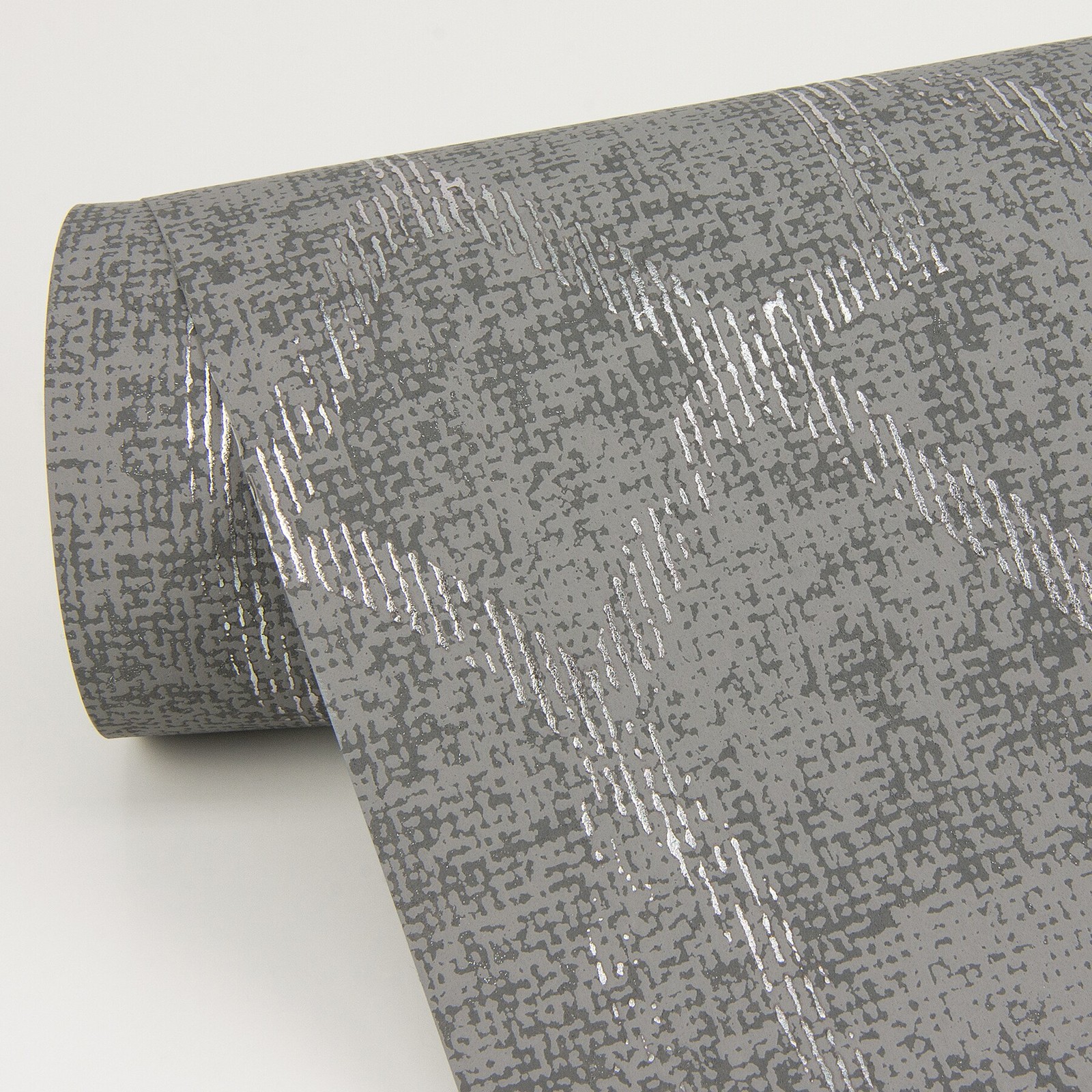 A-Street Prints Lustre 57.5-sq ft Silver Non-woven Textured Geometric 3D U|17304