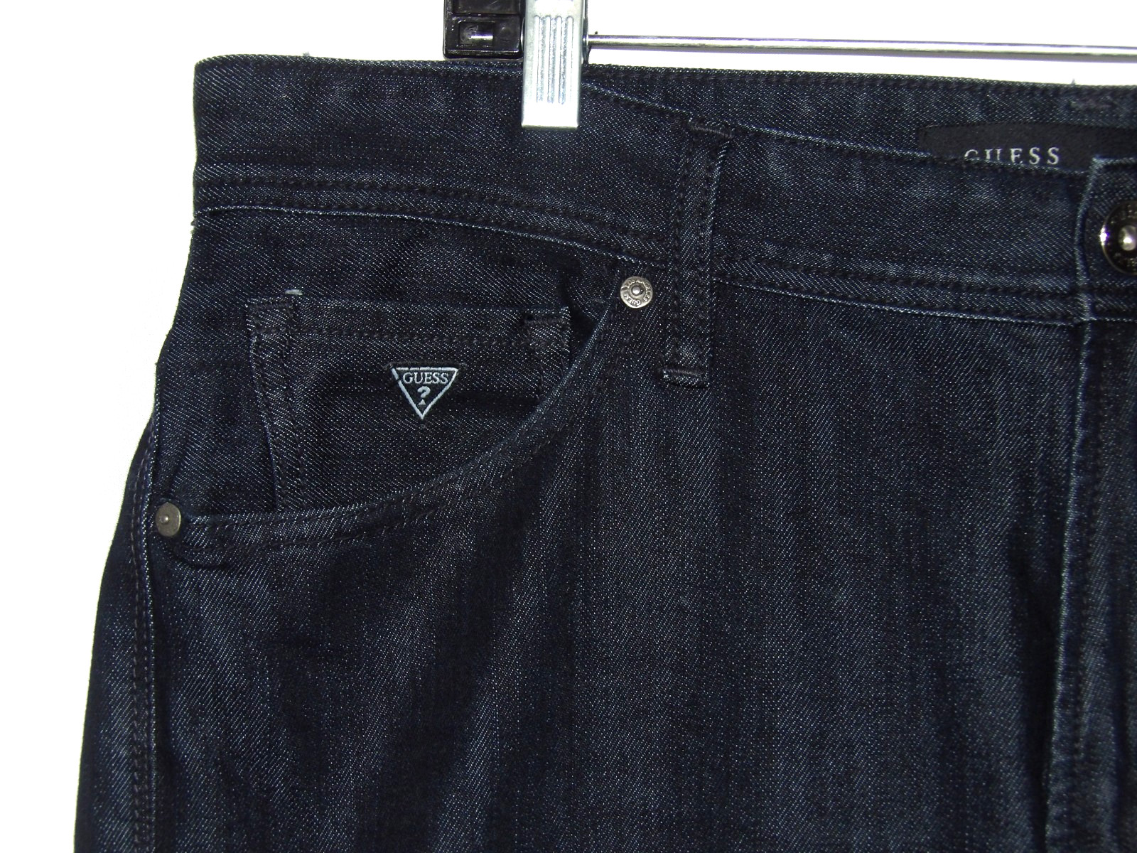 GUESS Dark Wash Stretch Regular Straight Leg Denim Jeans Men’s 36 X 34