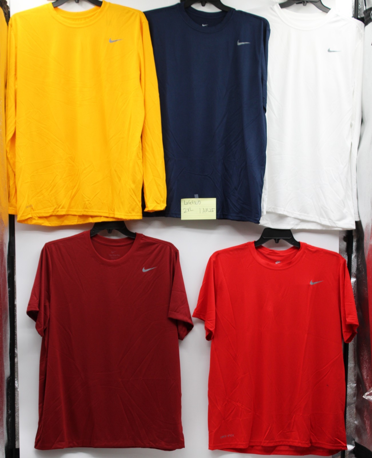 Nike Dri Fit LEGEND LONG & SHORT SLEEVE Multicolor NWT MENS SZ 2XL Lot Of 5