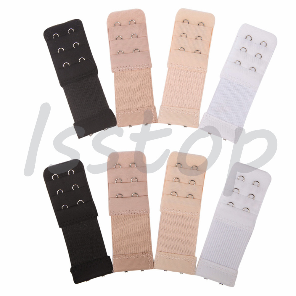 8x Lady Adjustable Bra Extenders 2 Hooks Elastic Underwear Strap Extension Belt