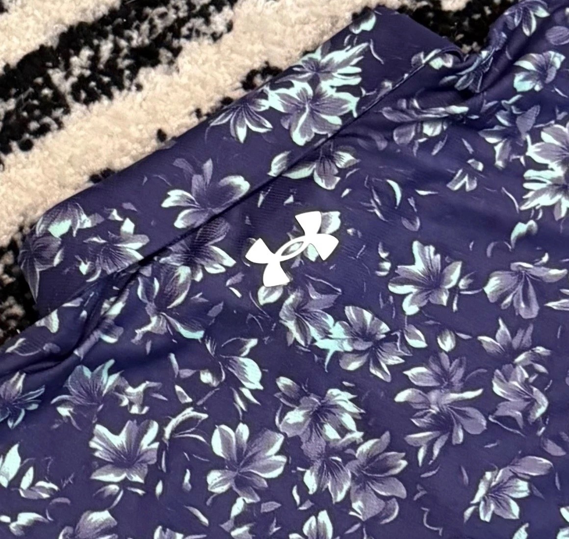 Under Armour Matchplay Printed UPF 40 Polo Golf Shirt Floral Purple Men’s L-XXL
