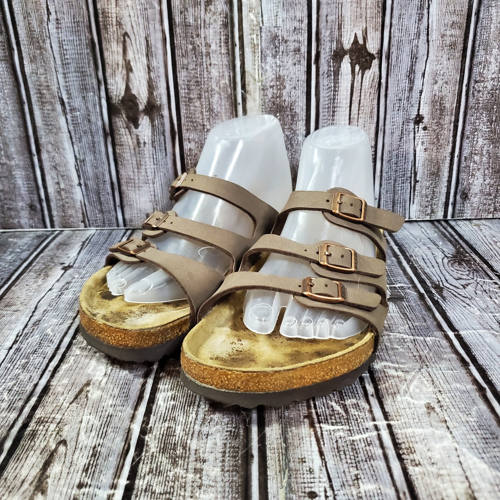 Birkenstock Unisex Florida Soft Footbed Birko Flor Brown Size 40 W9 M7