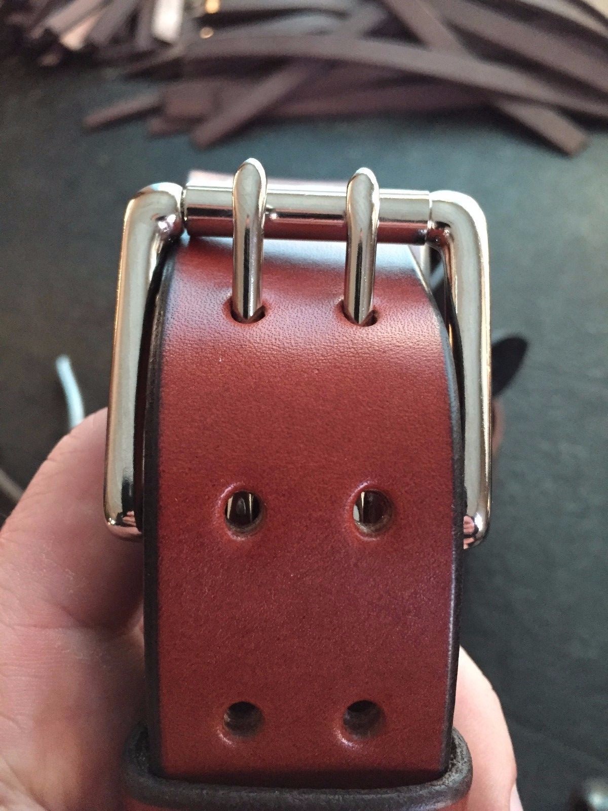 AMISH MADE WICKETT & CRAIG 1.5″ HEAVY DUTY REAL LEATHER WORK GUN HOLSTER BELT