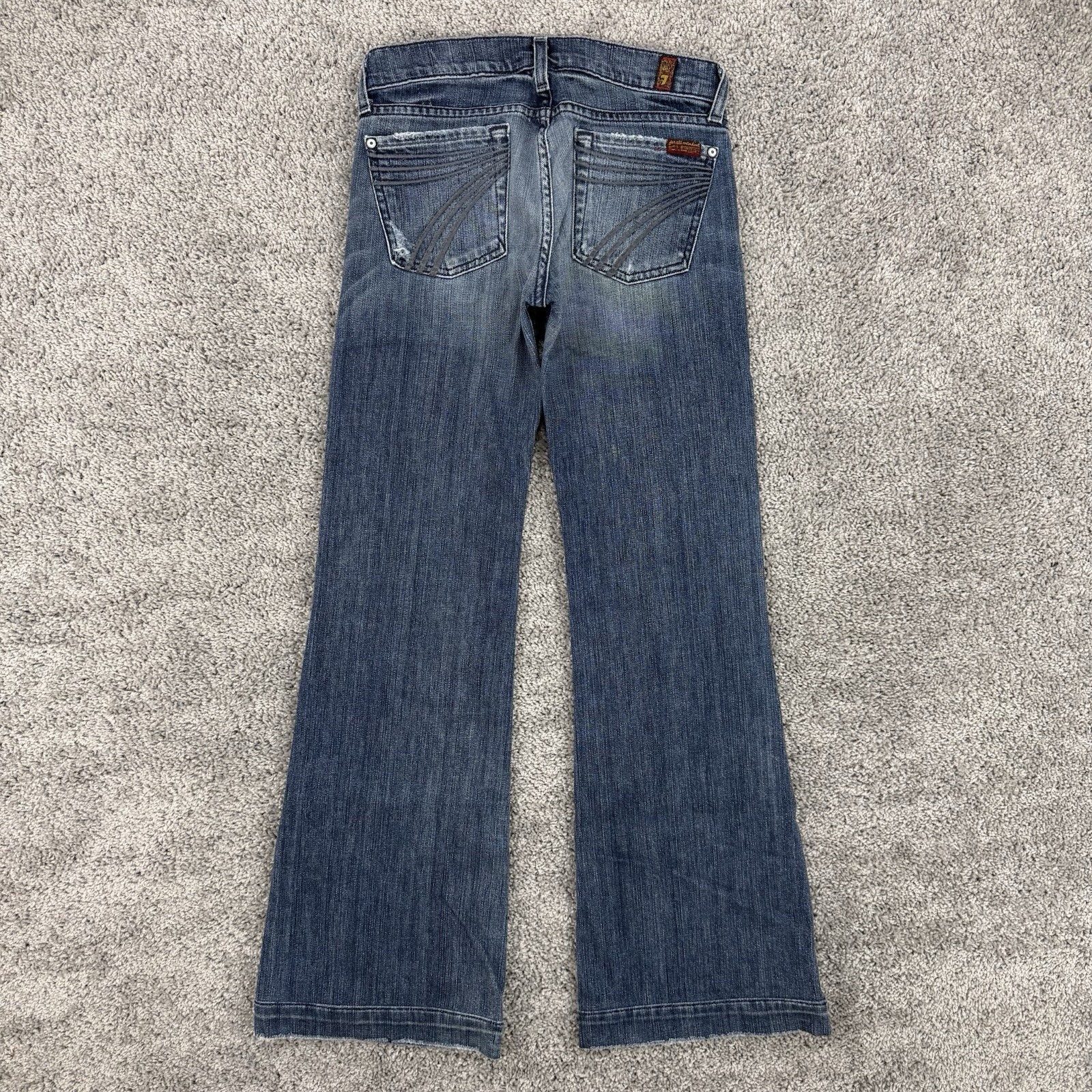 7 For All Mankind Dojo Jeans Women’s Size Tag-24 / Fits-26 Flare Leg Distressed
