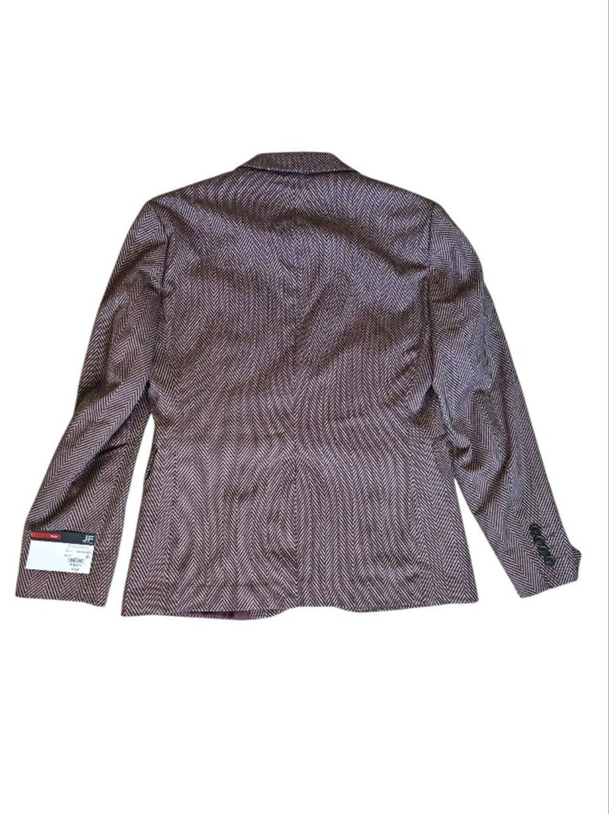 JF J.Ferrar Burgundy Herringbone Slim Fit Blazer Blazer Jacket – Size M (38/40S)