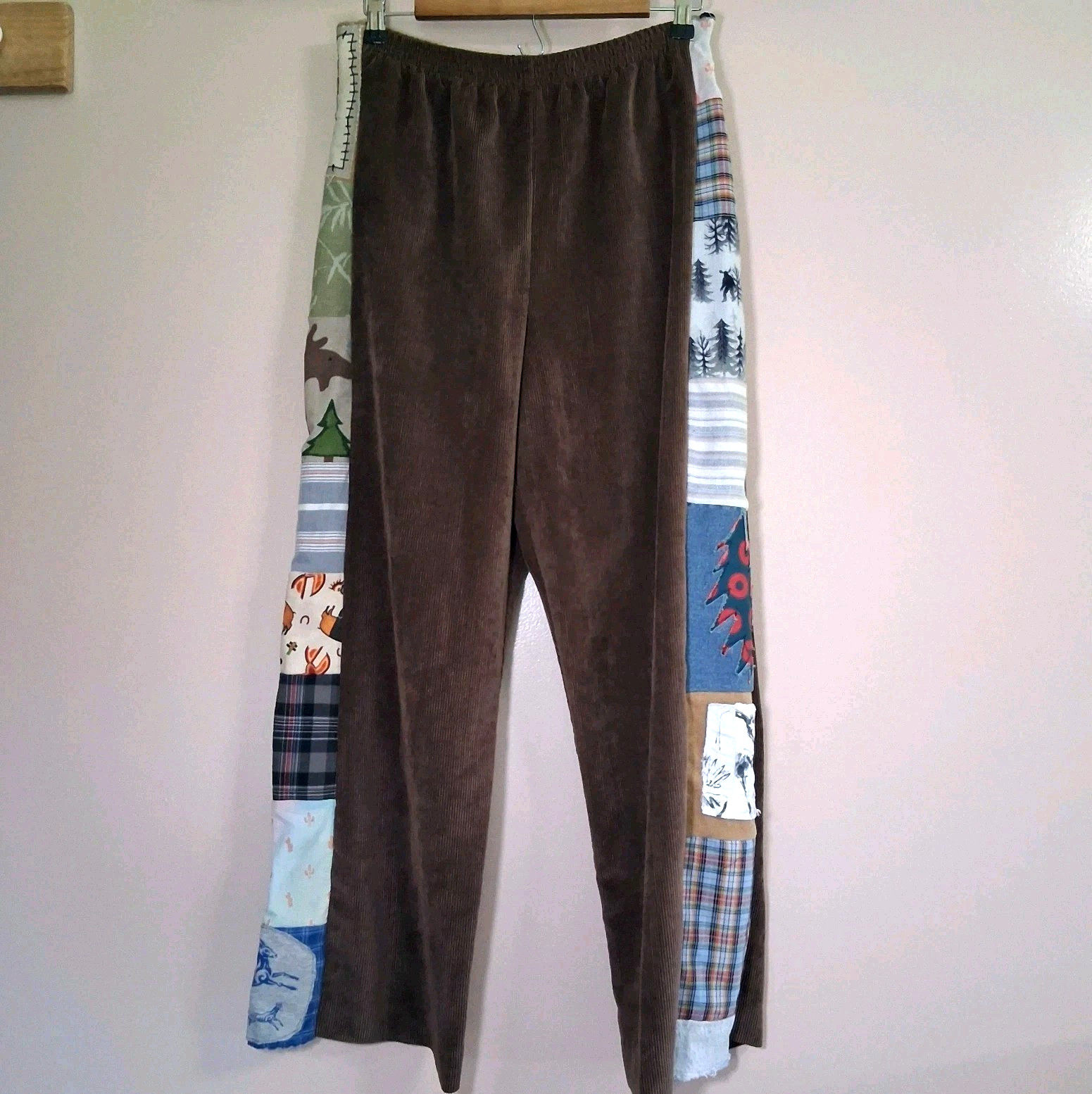 Patchwork Corduroy Pants 32×30 Phish Inspired Upcycled Handmade Fishman Donuts