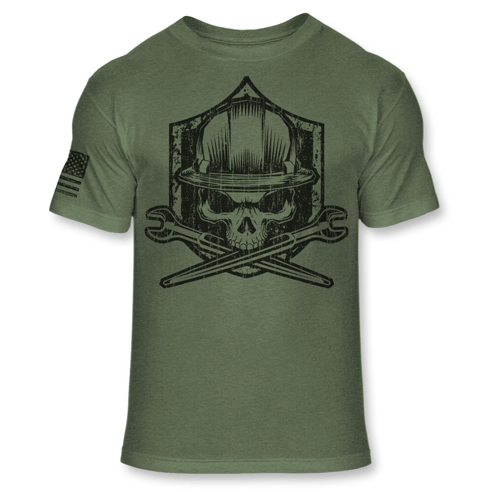 Ironworker Grim Reaper Skull T Shirt – Skull Iron Worker Athletic T-Shirt – A161