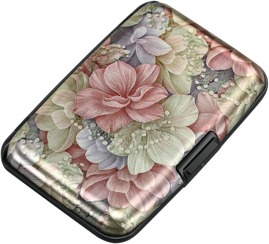 RFID Blocking Aluminum Credit Card Holder Slim Wallet Case with 7 Slots