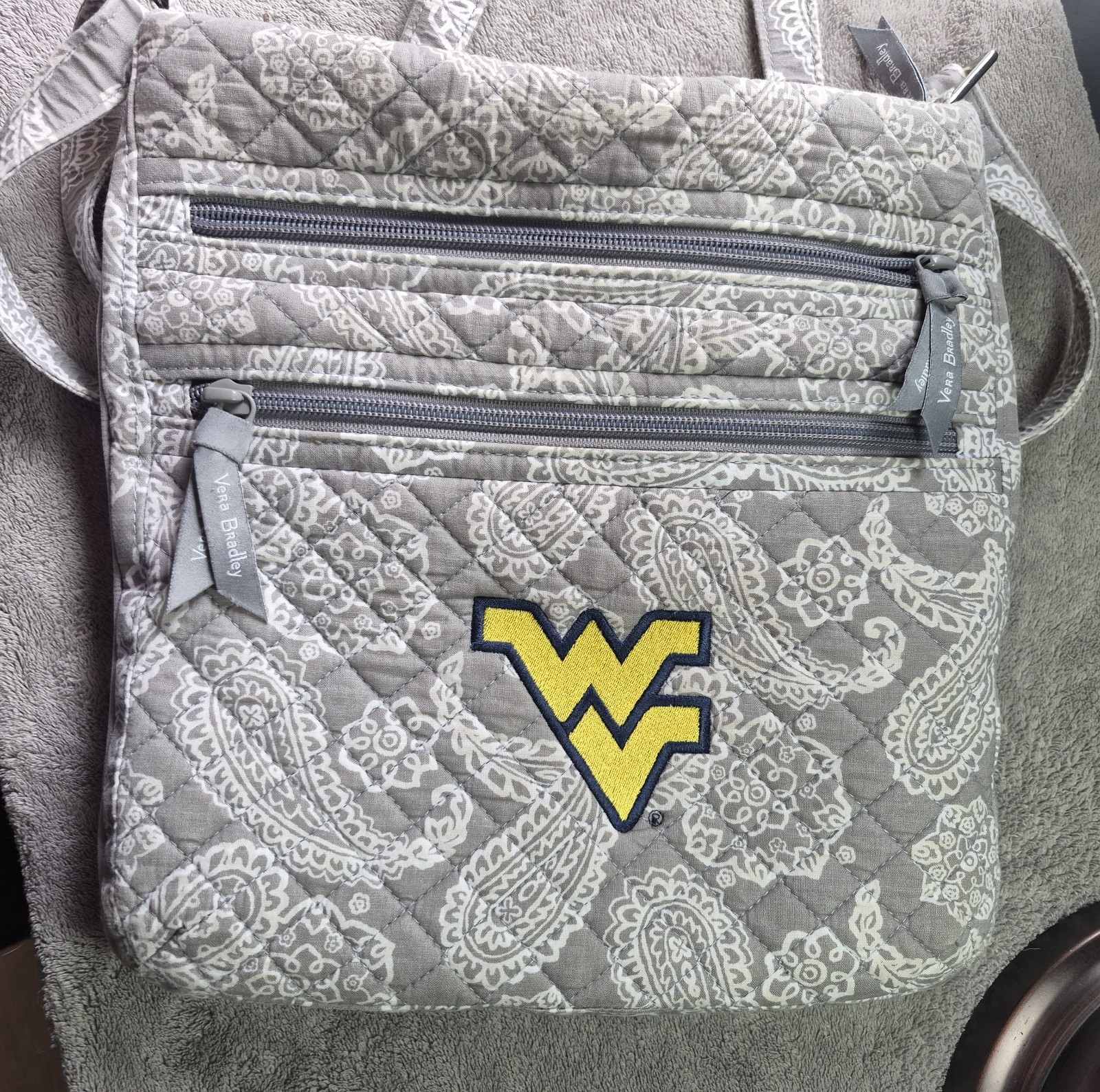 Vera Bradley Collegiate Crossbody – University of West Virginia- pre-owned