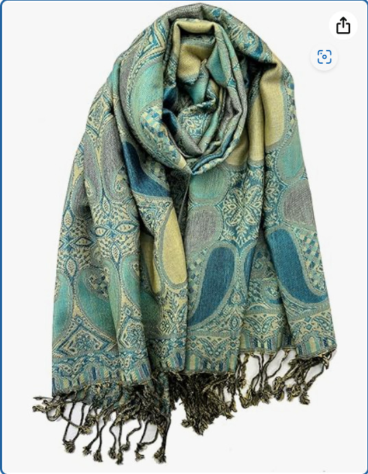 Plum Feathers Tapestry Ethnic Jacquard Paisley Pattern Pashmina Scarf