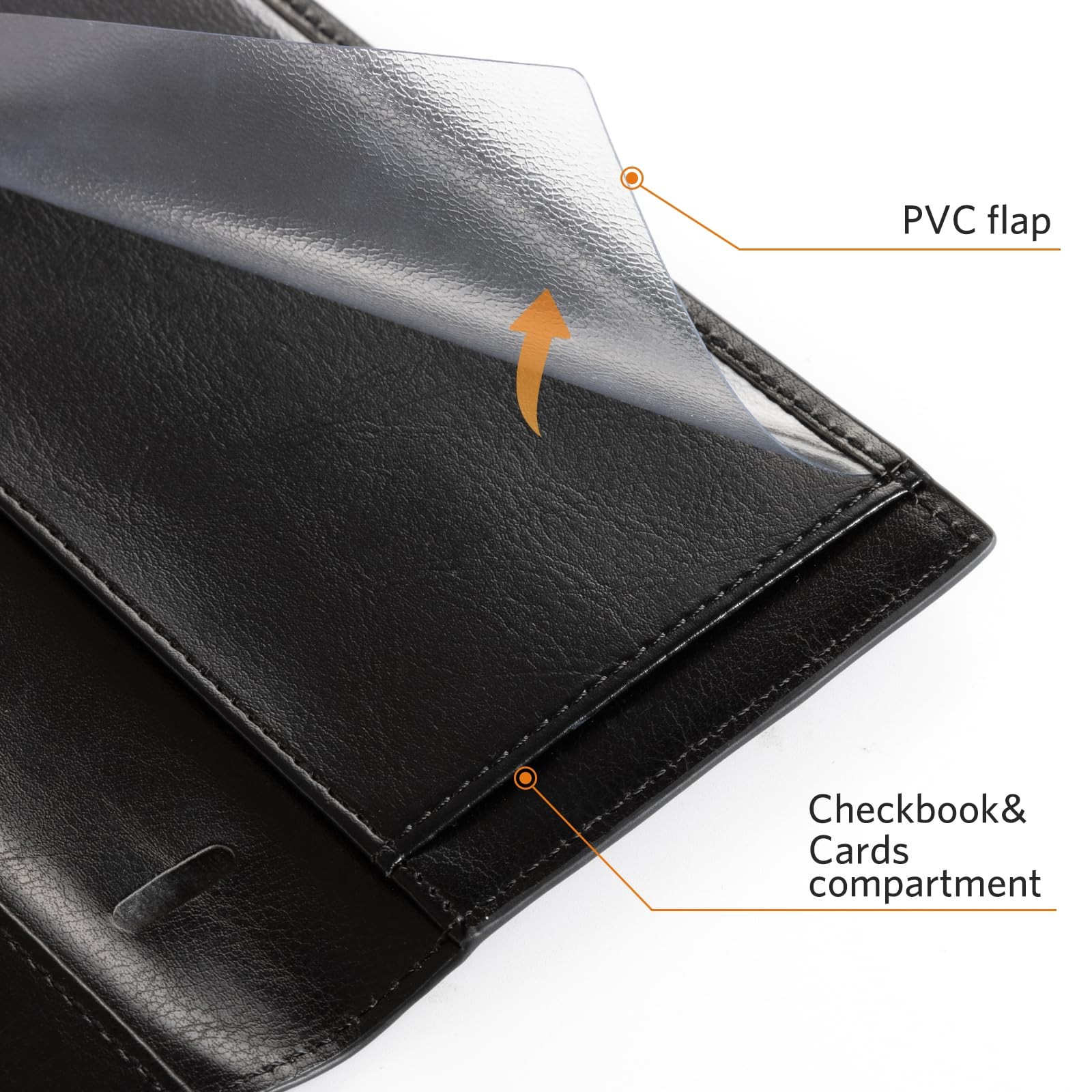 Premium Leather Checkbook Cover For Men & Women Checkbook Holder Wallet RFID New