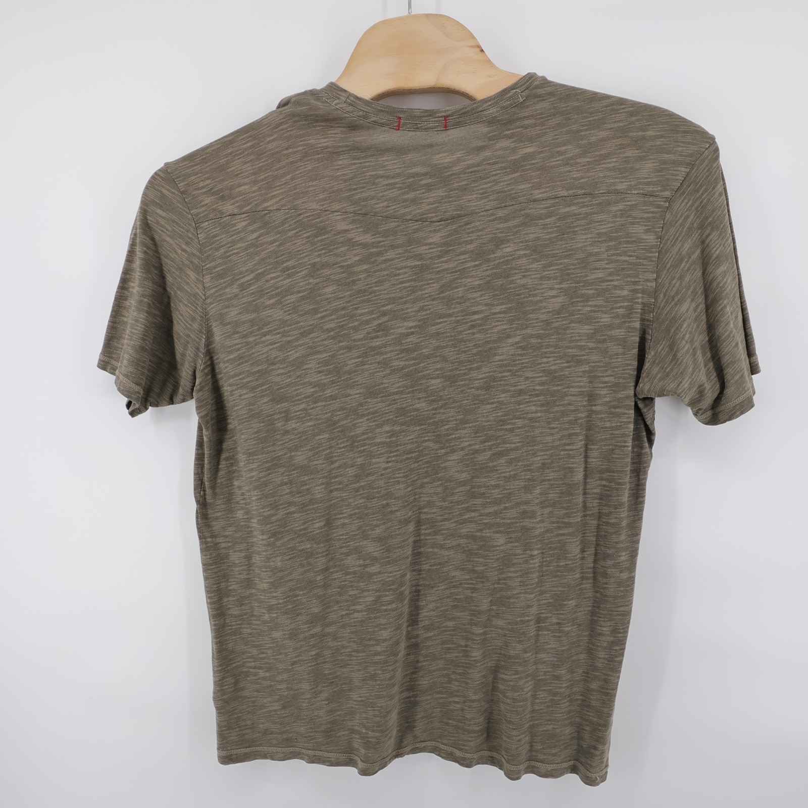 Agave AgaveLux Slub Crewneck T-Shirt Olive Short Sleeve Mens Large