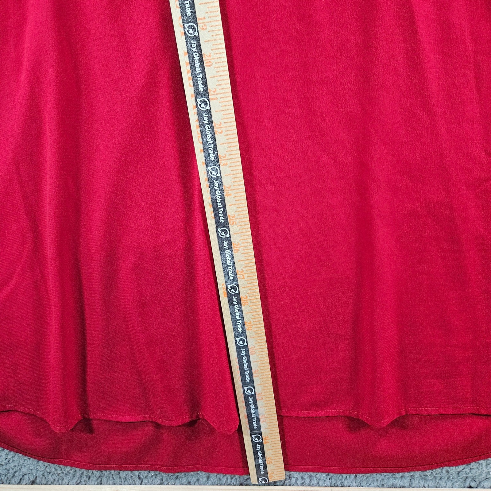 Catherines Red Quarter Zip Tunic Top Womens 5X 34/36W 3/4 Sleeve Studded Pockets