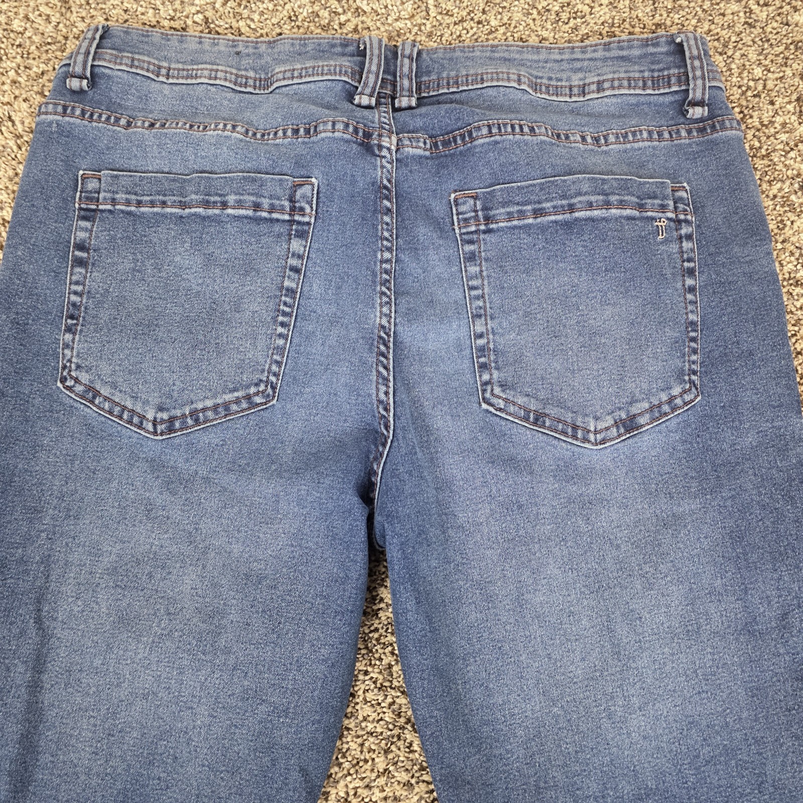 The Perfect Jeans Mens 33×34 (33×33) Slim Fit Blue Stretch Thigh Fade