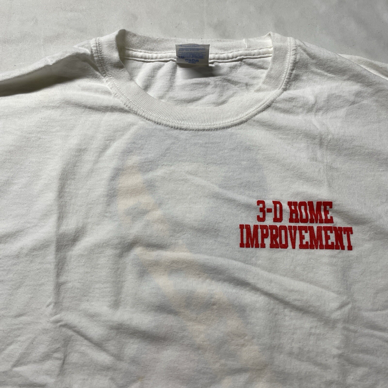 Vintage Support Our Troops T-Shirt Men’s XL White USA Military American Flag Art