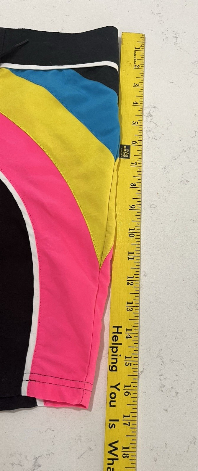 Vintage Ocean Pacific 90’s Board Shorts Black/Pink/Yellow/Blue -SIze S/Ch 3-5