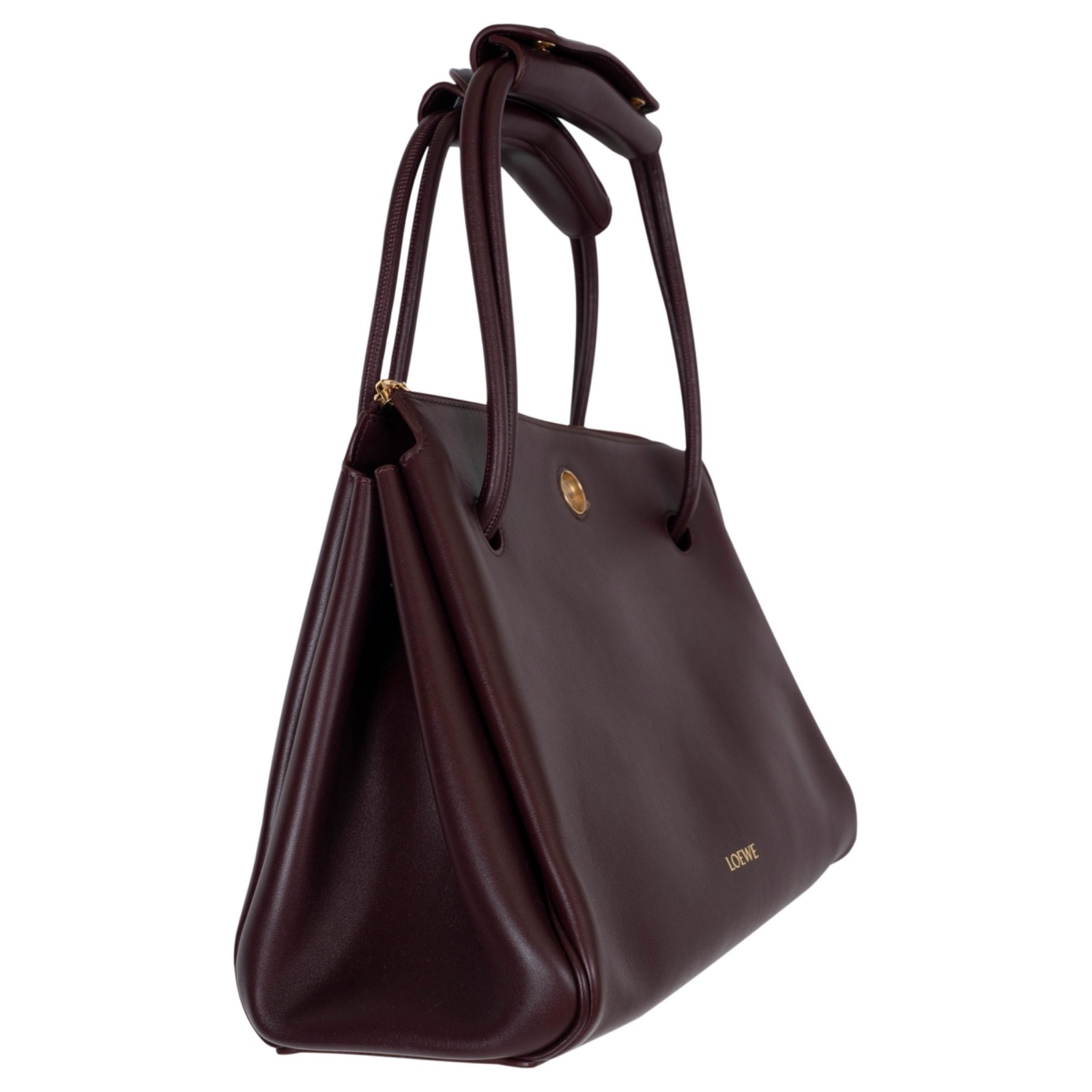 74126 auth LOEWE dark burgundy supple calf leather 2025 MADRID MEDIUM Bag