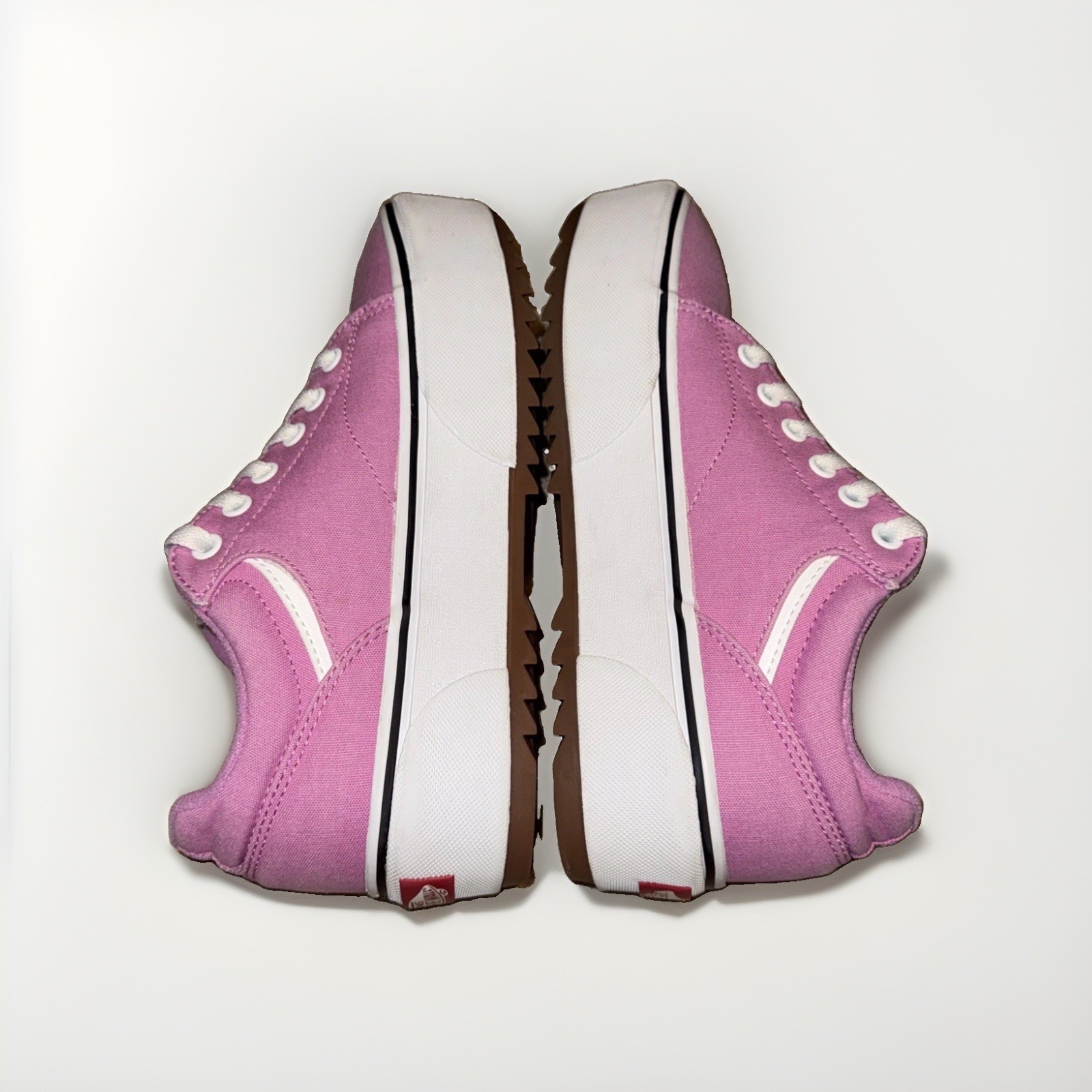 Vans Seldan Platform Honeysuckle Pink Canvas Low Top Skate Shoes Sneakers Size 8