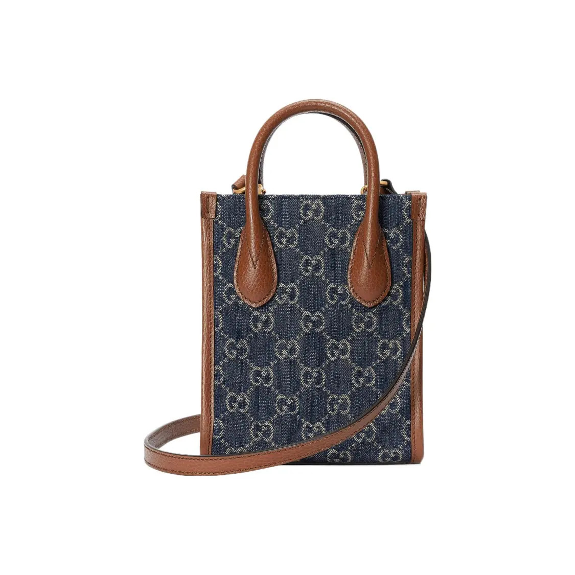 GUCCI Vintage Logo Tote Bag Shopping Bag Handbag Mini Unisex 6.2×2.7×7.8 in