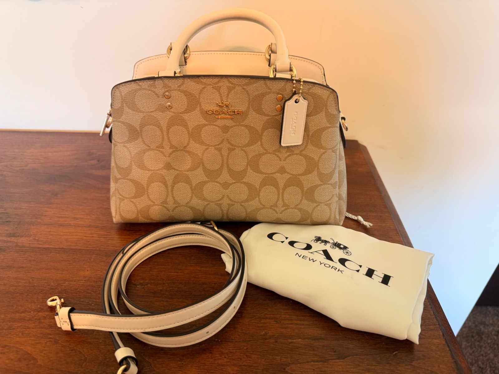 coach mollie tote 25 in refined pebble leather