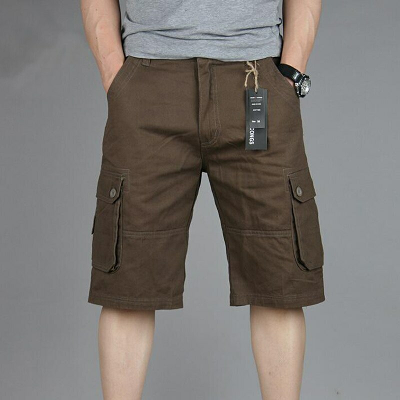 Pantalones Cortos Cargo Para Hombres Moda De Verano Con Bolsillos Transpirables