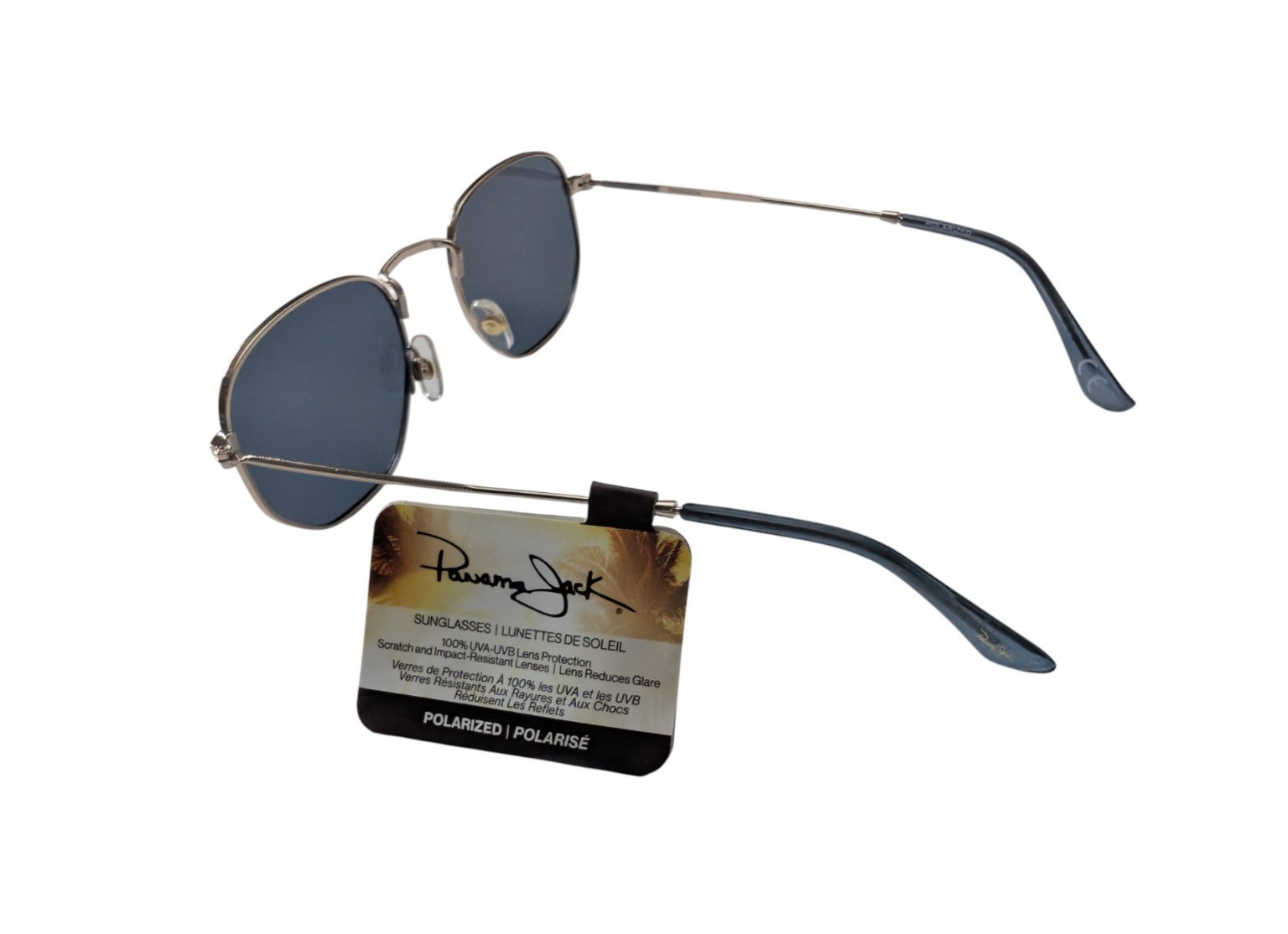 Panama Jack Polarized Sunglasses PJP 23 1003 BLU FWG Hexagonal-Style Blue Lens
