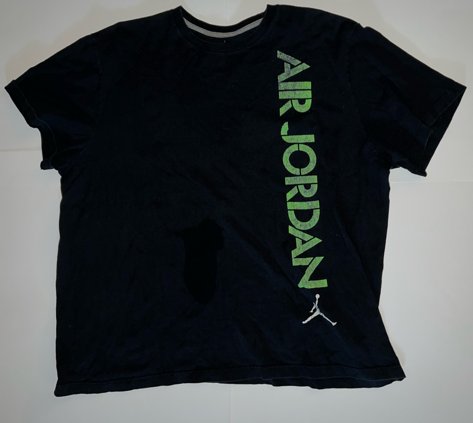 Air Jordan Writing Black T-Shirt Basketball Print size XXXL 3x Brand
