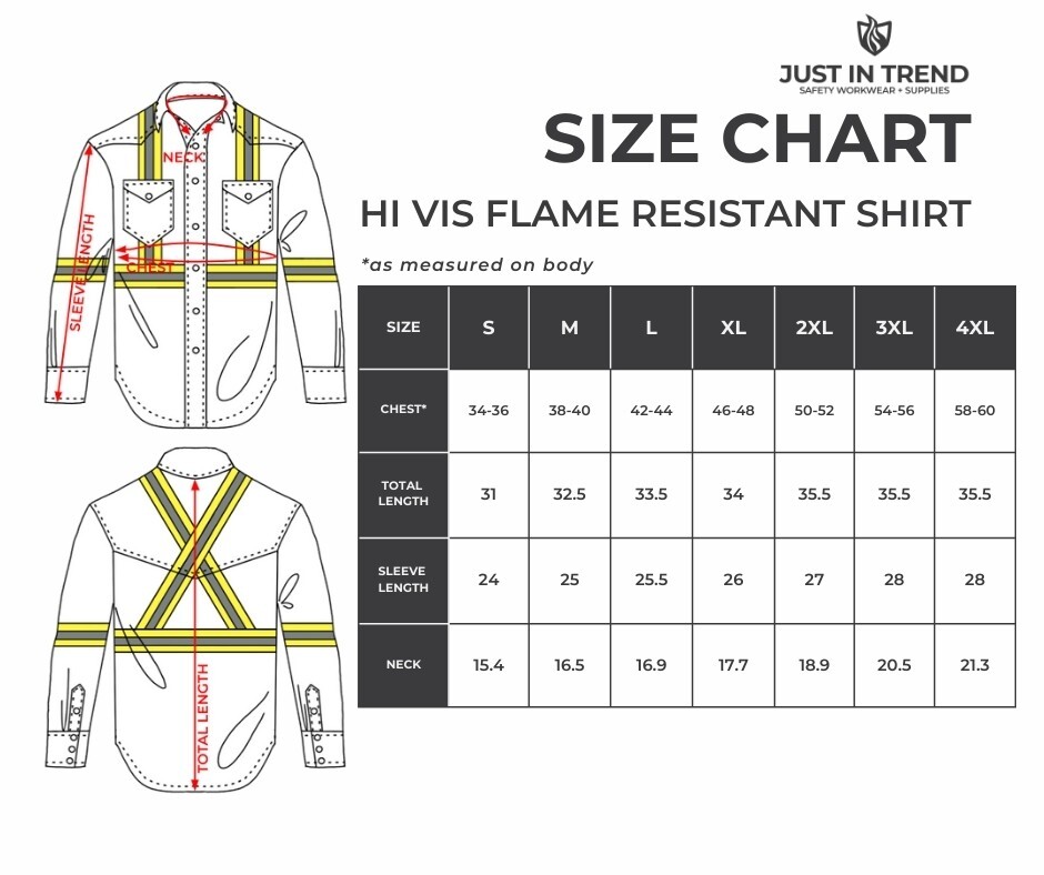 Flame Resistant FR High Visibility Hi Vis 100%C Light Weight Shirt