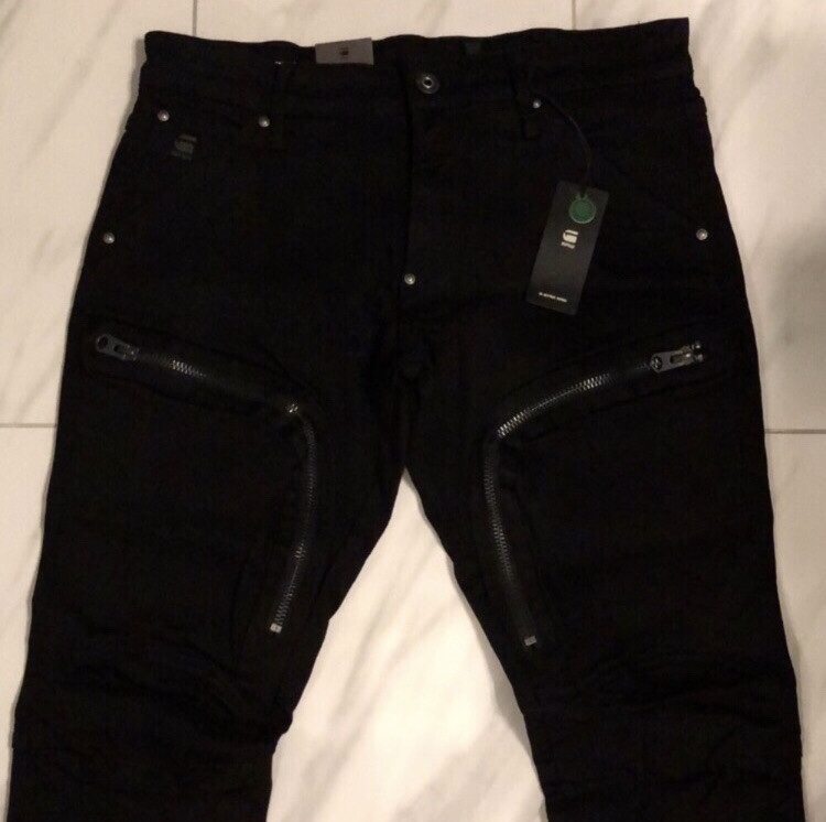 G-Star Raw Men’s Air Defence Skinny Jeans Black $240 New
