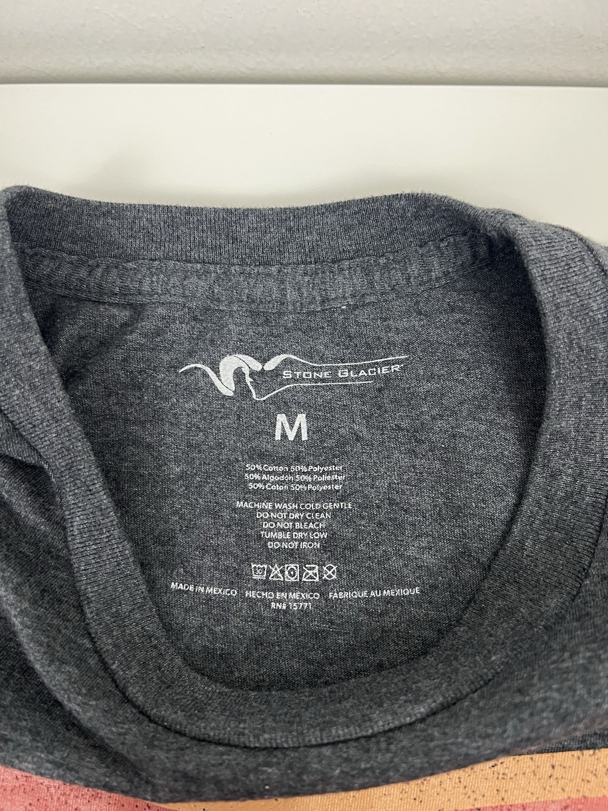 Stone Glacier Gray T Shirt Mens Size M Medium Hunting Hiking Camping EUC