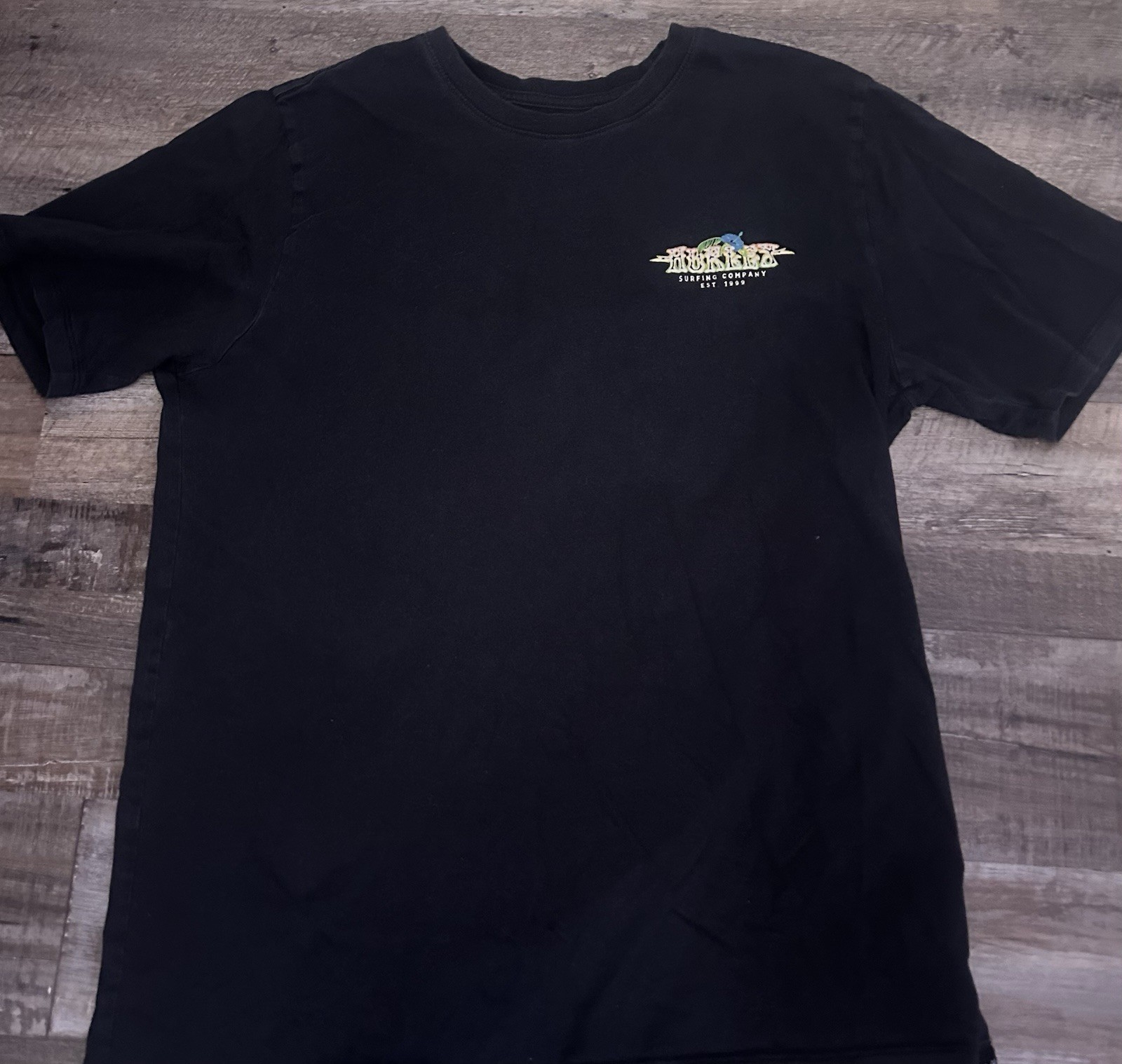 Hurley Everyday Tee Men’s Black Cotton Crew Neck Graphic Logo Surf T-Shirt M