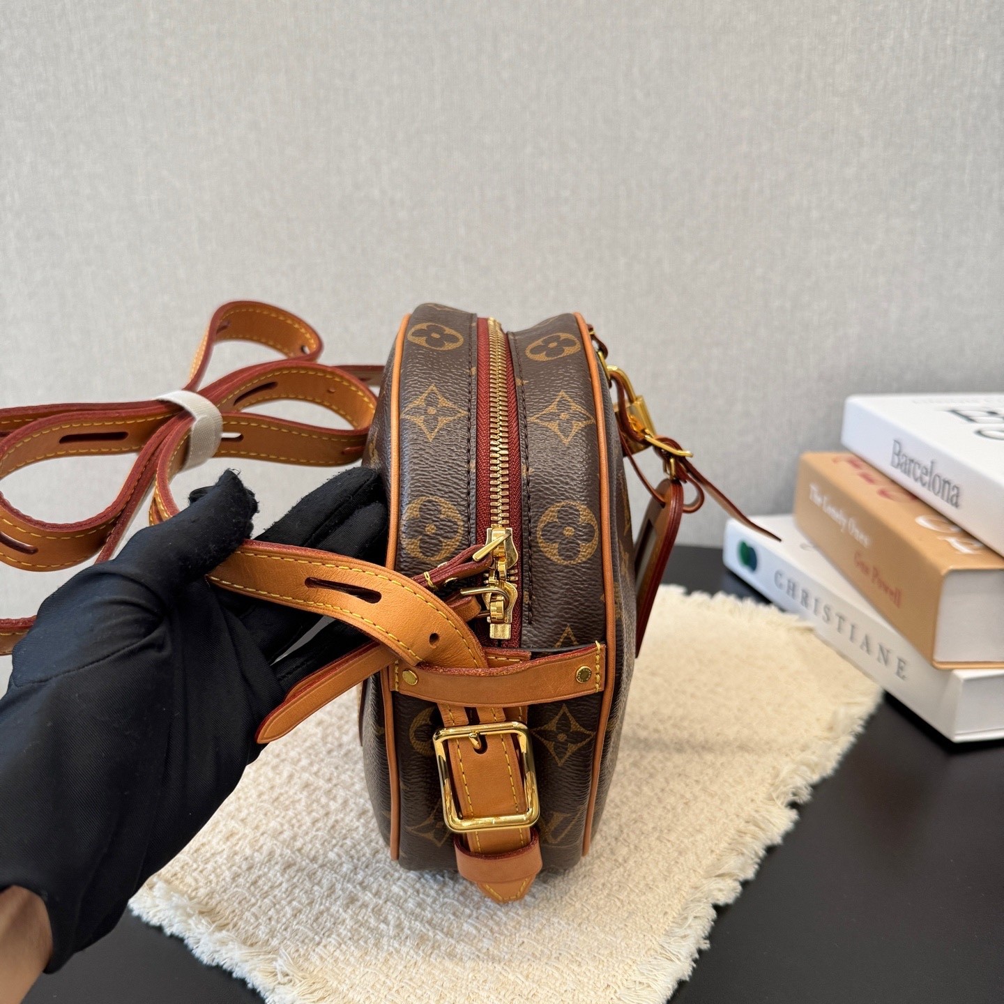 Louis Vuitton Pre-Owned Authentic Round Crossbody Bag 20*8*22.5cm