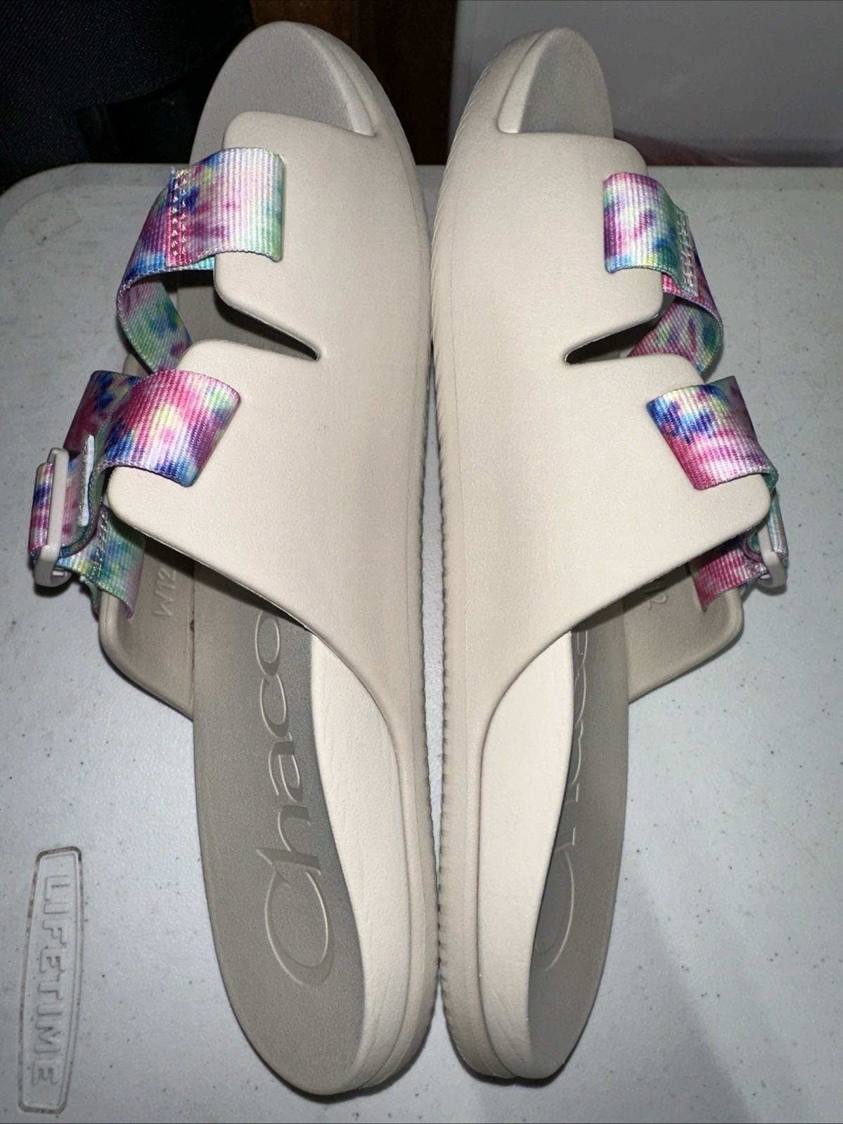 Chaco Chillos Adjustable Tie Dye Slide Sandals Women’s Size 12