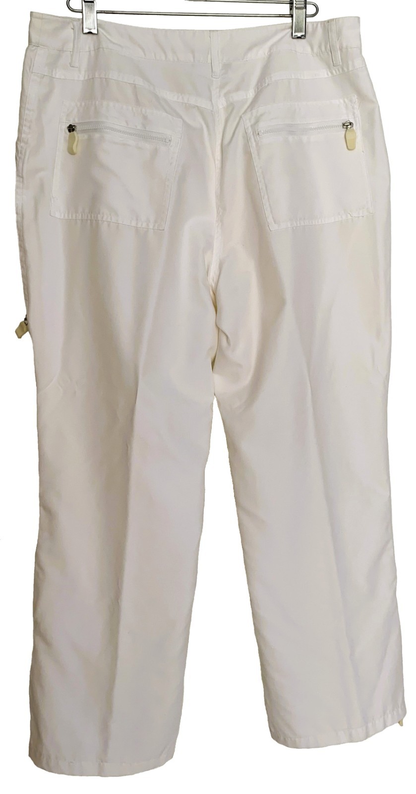 Spanner Sport White Two-Way Zip Jacket & Straight Cargo Pants Set – Sz L / 10