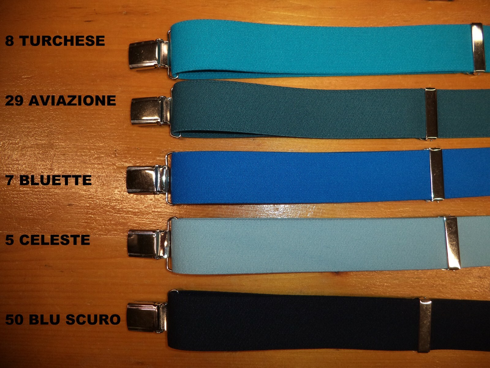 Solid Color Brace Available in 22 Colors in 36mm – 100% Made in Italy