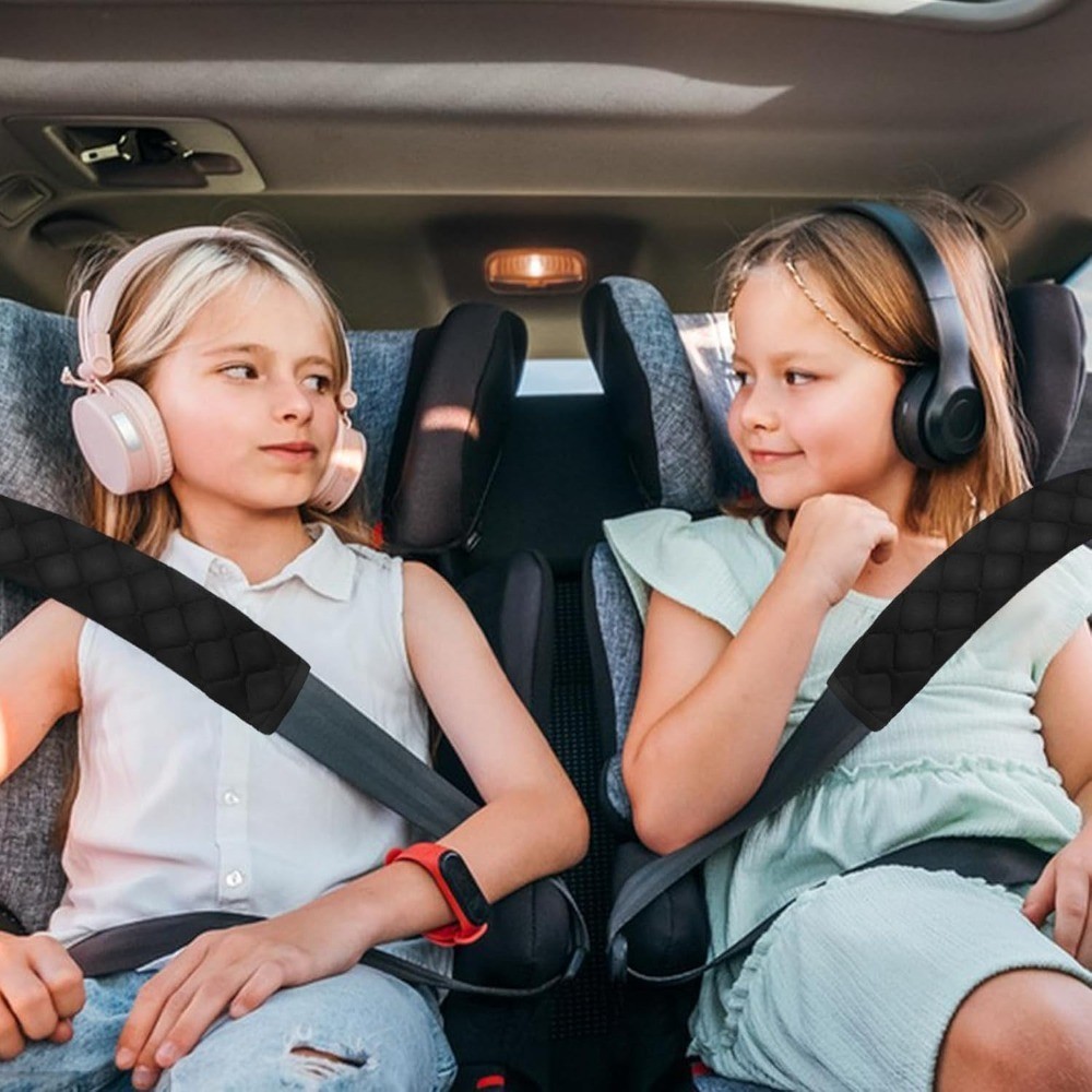 2Pcs Car Seat Belt Shoulder Pad Covers 10.6 Inch Soft Padding Protector