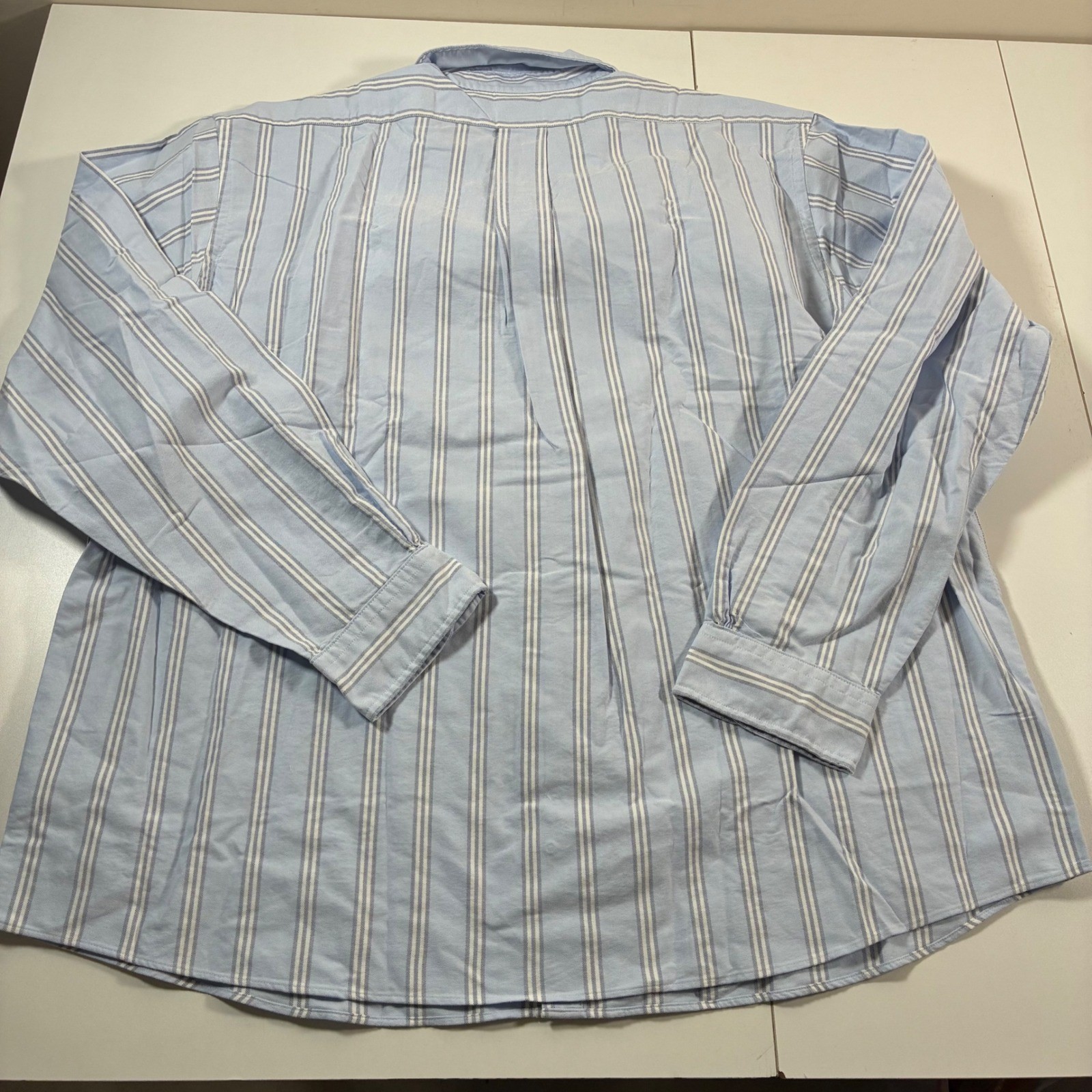 NEW Brooks Brothers Oxford Shirt 2XL Blue White Striped Friday Button Down New