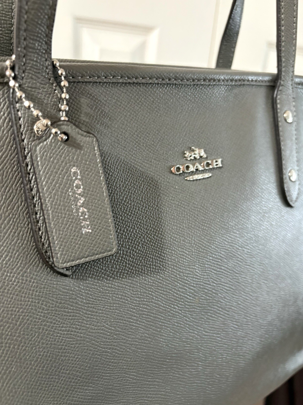 Gray Coach City Zip Tote