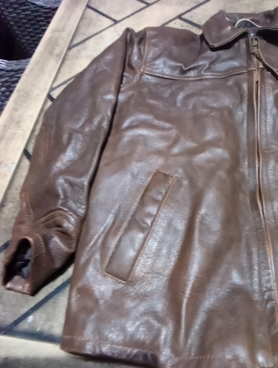 Epic Leader “Every Dynasty Has An Epic Leader” Quarter Horse Leather Jacket M