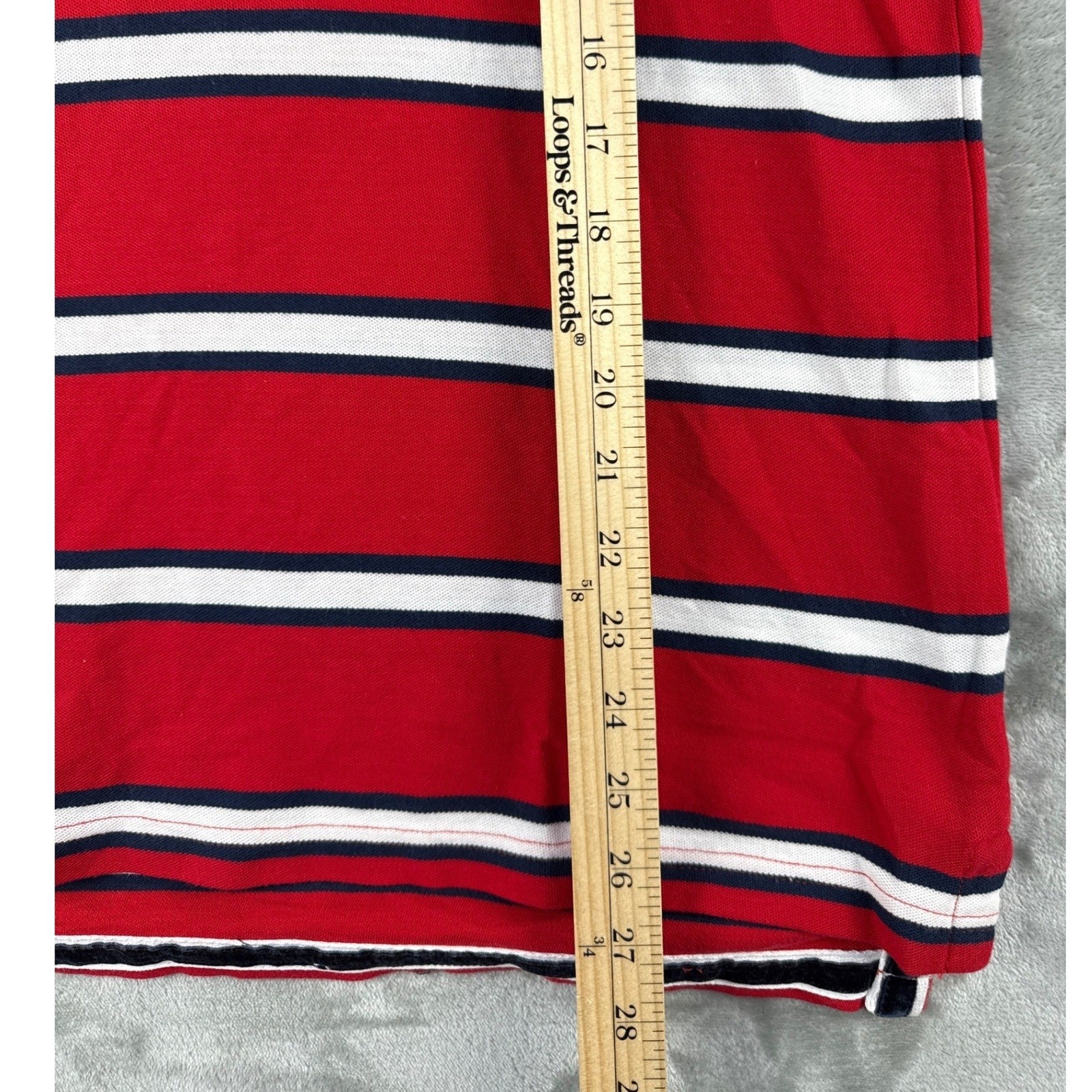 Carpe Mens Pier XIII Sailing Yachting Striped Polo Shirt Red White Blue Medium
