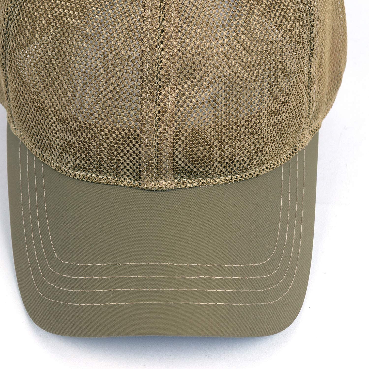 Zylioo XXL Baseball Mesh Cap for Big Heads, Quick Dry Running XX-Large, Khaki