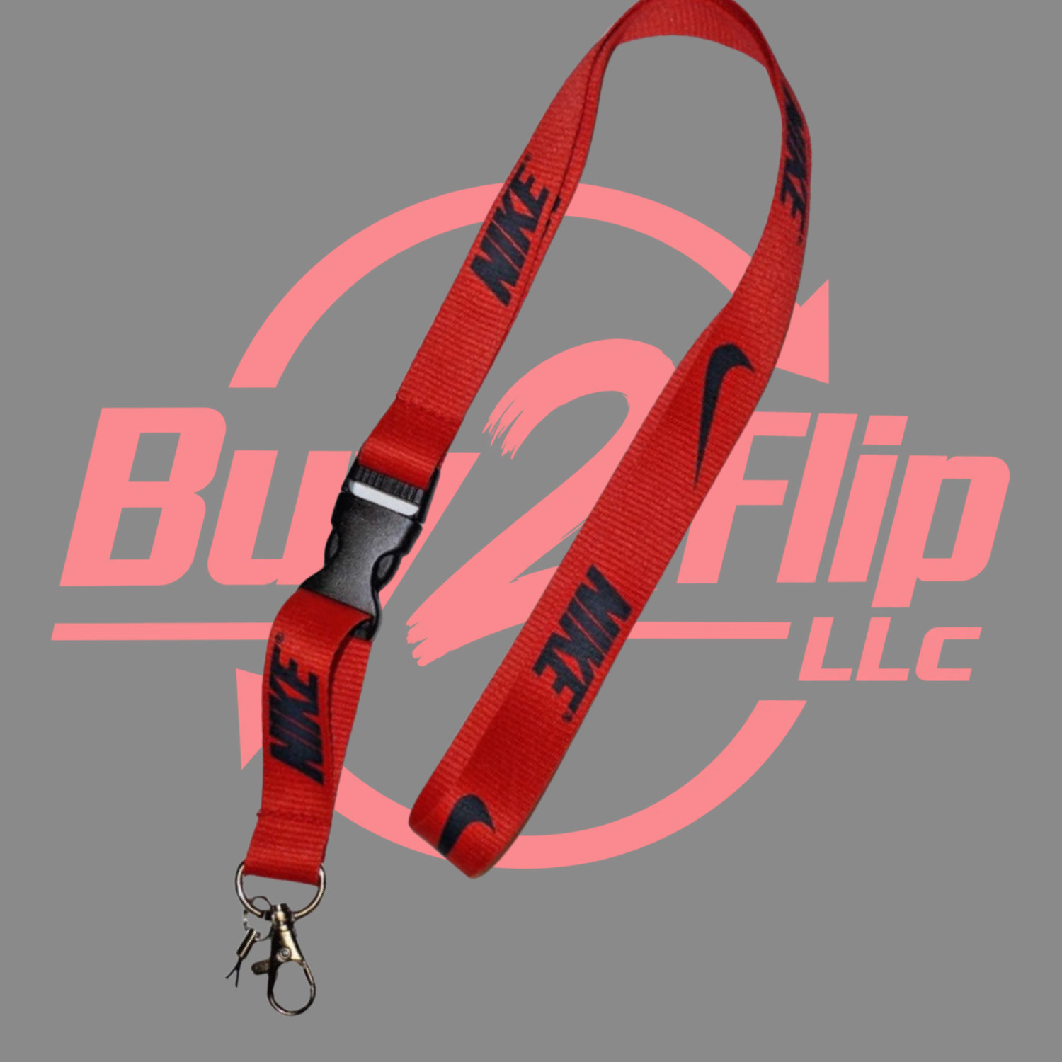 NEW! Nike Lanyard Keychain, ID Badge, Detachable Key Holder / ALL COLORS AVAIL.