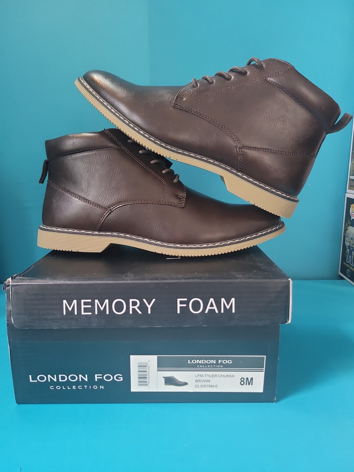 London Fog LFM Tyler Chukka Brown Casual Boot Mens Size 8M CL30578M-E