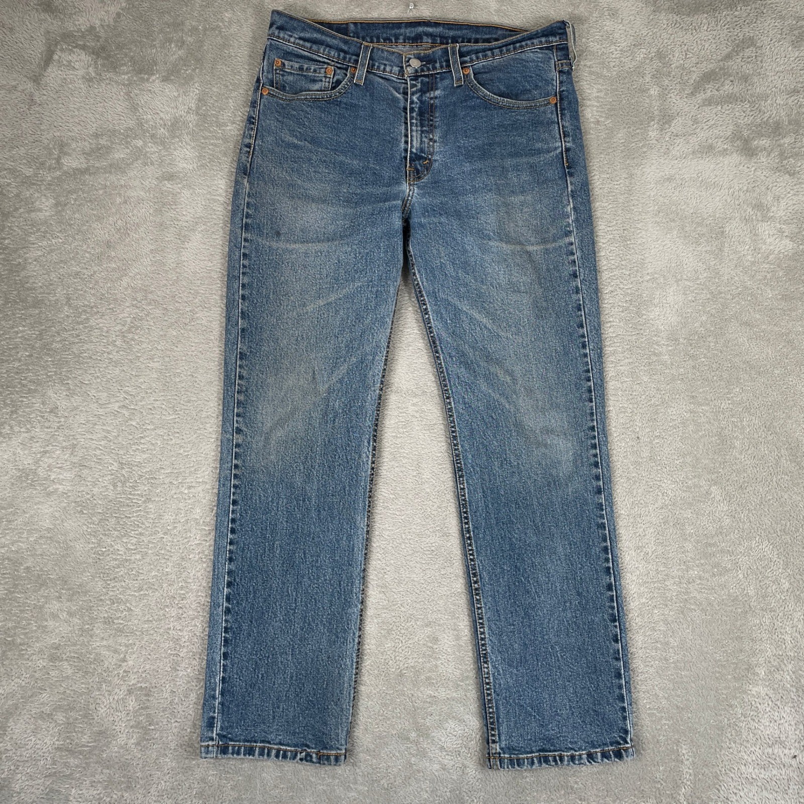 Levi 514 Straight Leg Jeans Mens 33×30 Blue Denim Stretch Skater